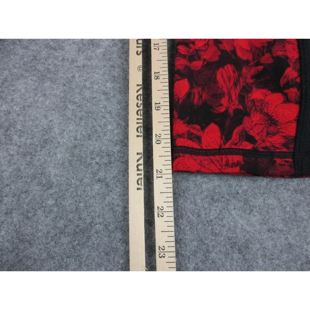 Lululemon Pants Womens 2 Red Black Train Times Floral Fast Pace Crop Leggings